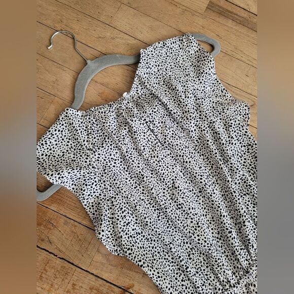 H&M Black‎ and White Flowy Fit & Flare Dress Size 2 - Picture 11 of 11